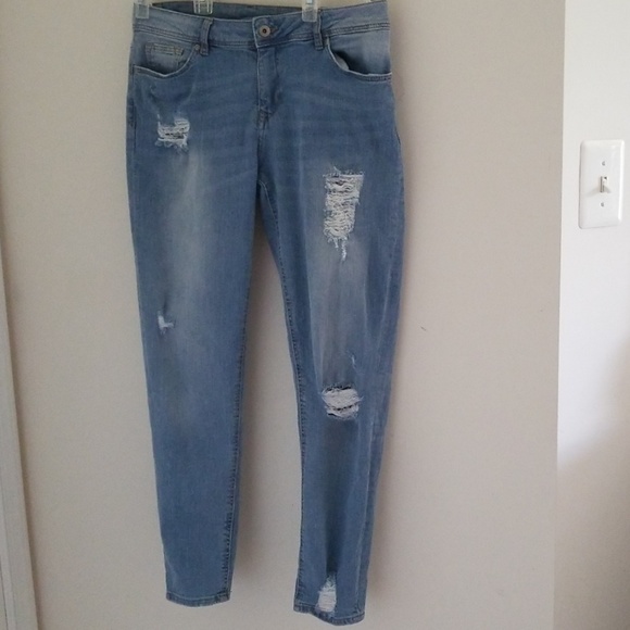 H&M Denim - Light to Medium Washed Distress Denim Jeans